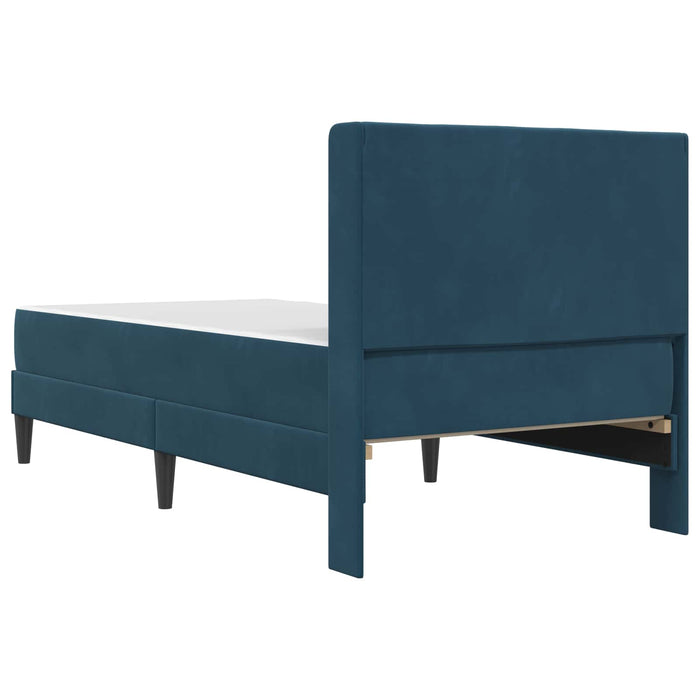 Cadru de pat cu saltea cu headboard 2 pcs albastru Catifea - WALTI WALTI