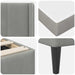 Cadru de pat cu saltea cu headboard 2 pcs Gri deschis Catifea - WALTI WALTI