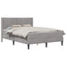 Cadru de pat cu saltea cu headboard 2 pcs Gri deschis Catifea - WALTI WALTI