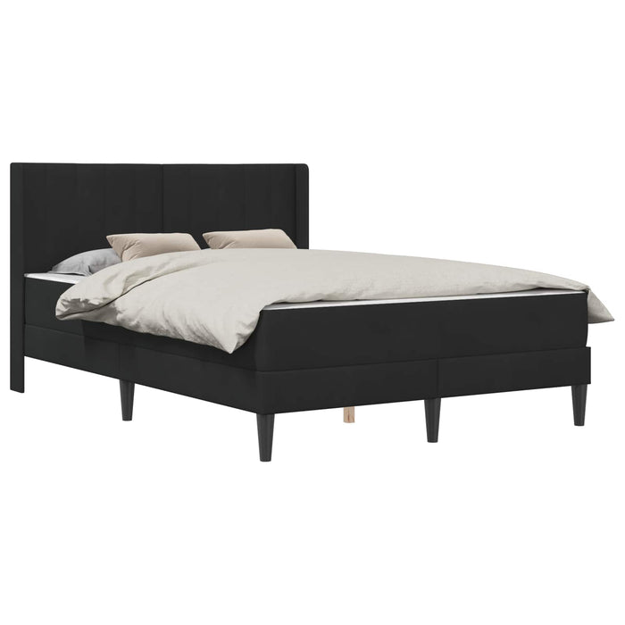 Cadru de pat cu saltea cu headboard 2 pcs Negru Catifea - WALTI WALTI