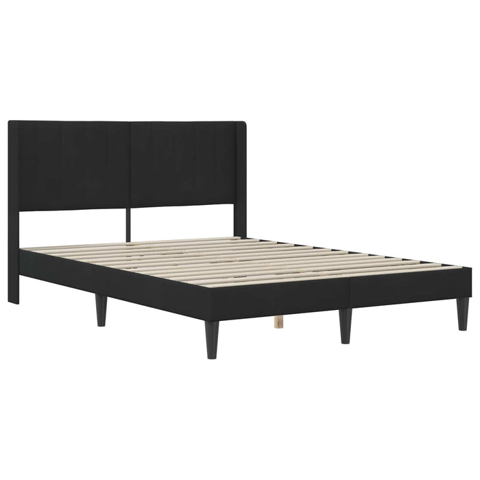Cadru de pat cu saltea cu headboard 2 pcs Negru Catifea - WALTI WALTI