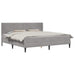 Cadru de pat cu saltea cu headboard 2 pcs Gri deschis Catifea - WALTI WALTI