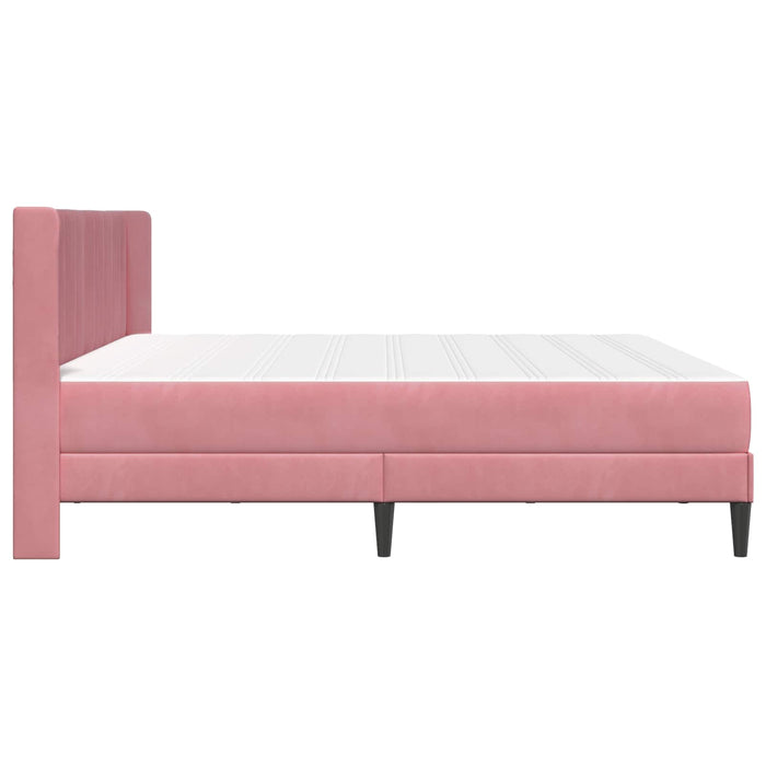 Cadru de pat cu saltea cu headboard 2 pcs Roz Catifea - WALTI WALTI