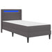Cadru de pat cu saltea Gri 90 x 190 cm Piele artificială - WALTI WALTI