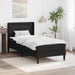 Cadru de pat cu saltea Negru 90 x 190 cm Piele artificială - WALTI WALTI