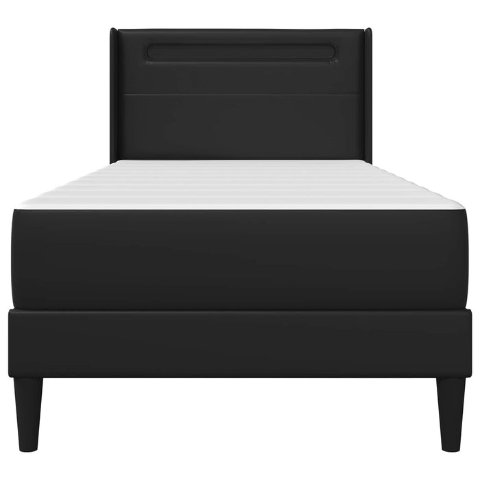 Cadru de pat cu saltea Negru 90 x 190 cm Piele artificială - WALTI WALTI