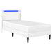 Cadru de pat cu saltea Alb 90 x 190 cm Piele artificială - WALTI WALTI