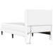 Cadru de pat cu saltea Alb 90 x 190 cm Piele artificială - WALTI WALTI