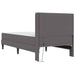 Cadru de pat cu saltea Gri 100 x 200 cm Piele artificială - WALTI WALTI