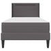 Cadru de pat cu saltea Gri 100 x 200 cm Piele artificială - WALTI WALTI