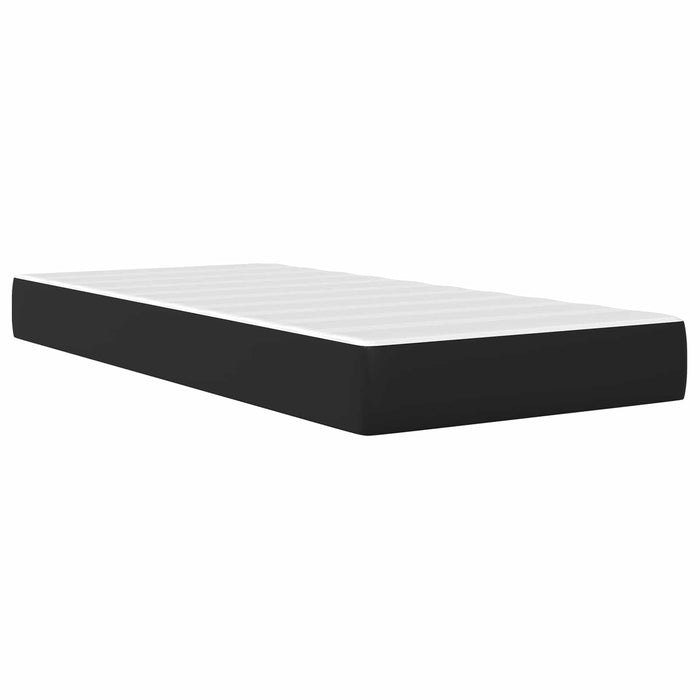 Cadru de pat cu saltea Negru 100 x 200 cm Piele artificială - WALTI WALTI