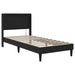 Cadru de pat cu saltea Negru 100 x 200 cm Piele artificială - WALTI WALTI