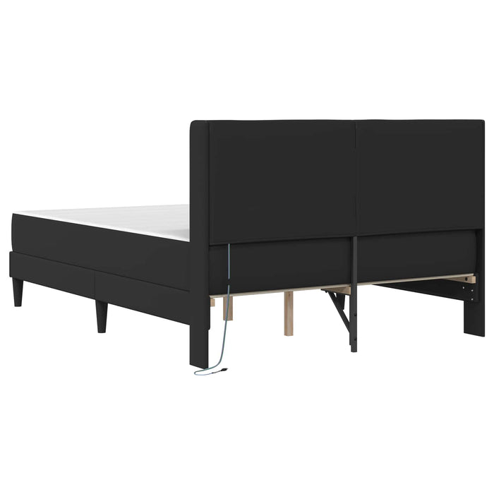 Cadru de pat cu saltea Negru 120 x 190 cm Piele artificială - WALTI WALTI