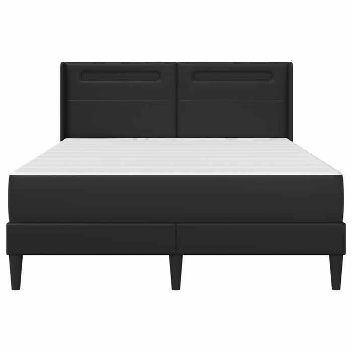 Cadru de pat cu saltea Negru 120 x 190 cm Piele artificială - WALTI WALTI