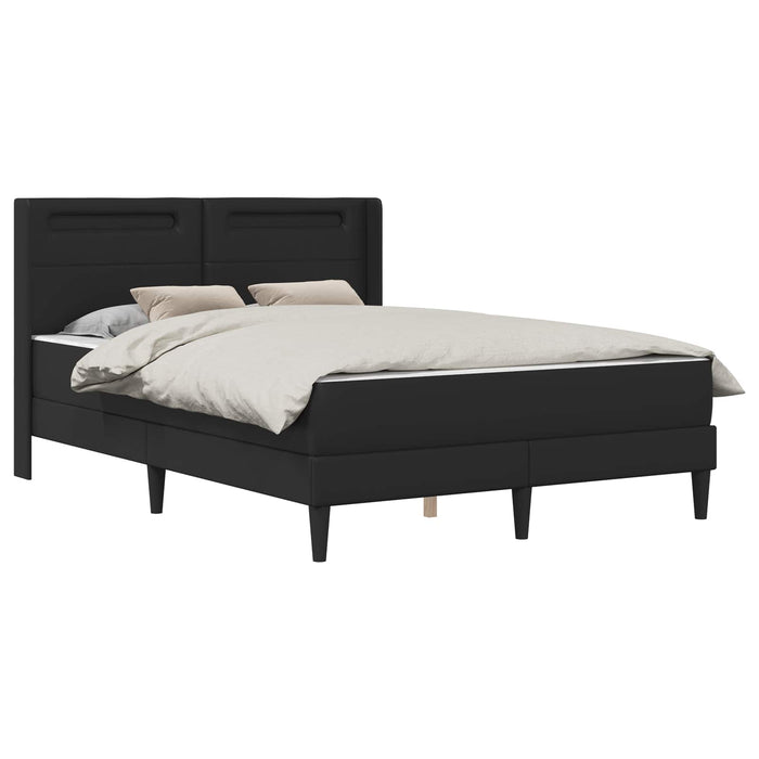 Cadru de pat cu saltea Negru 120 x 190 cm Piele artificială - WALTI WALTI