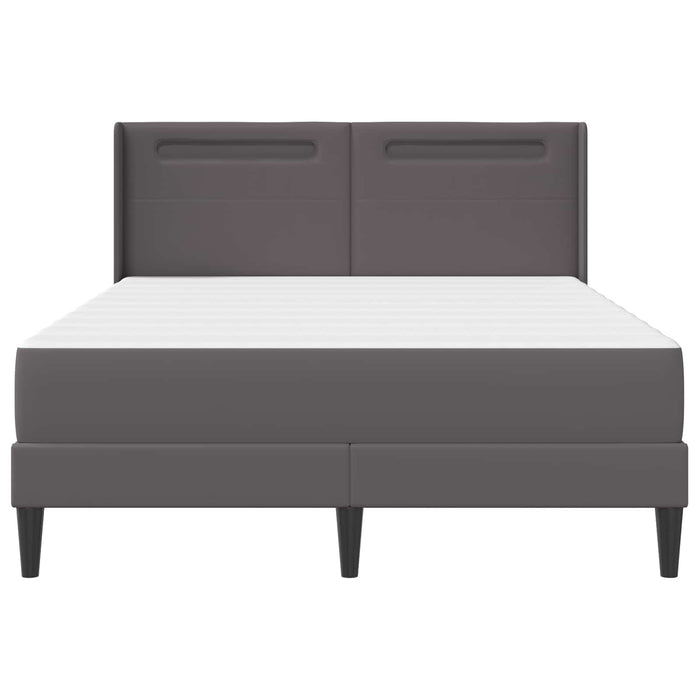 Cadru de pat cu saltea Gri 120 x 200 cm Piele artificială - WALTI WALTI