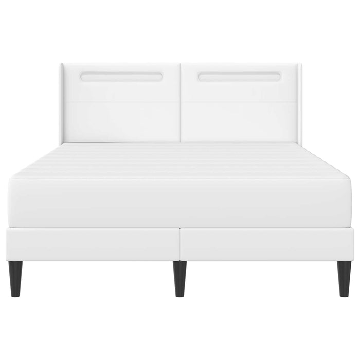Cadru de pat cu saltea Alb 120 x 200 cm Piele artificială - WALTI WALTI