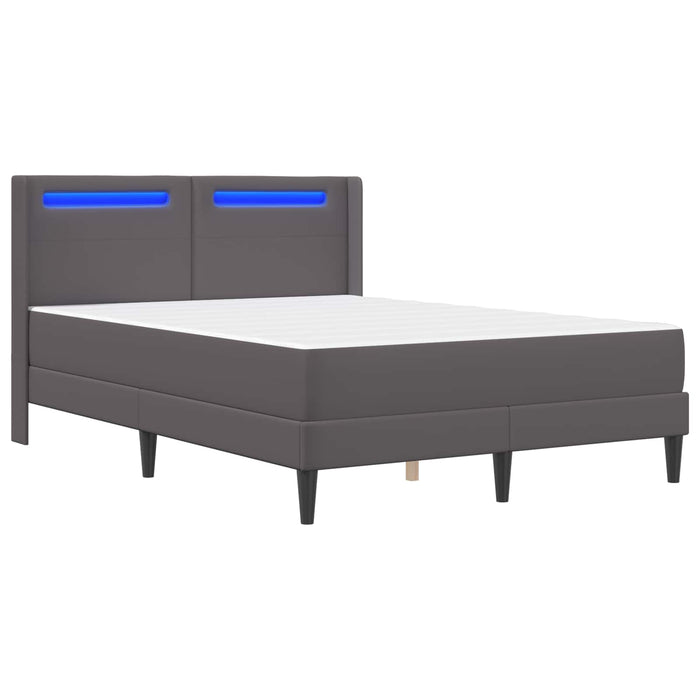 Cadru de pat cu saltea Gri 160 x 200 cm Piele artificială - WALTI WALTI