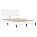 Cadru de pat cu saltea Alb 160 x 200 cm Piele artificială - WALTI WALTI