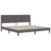 Cadru de pat cu saltea Gri 200 x 200 cm Piele artificială - WALTI WALTI