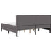 Cadru de pat cu saltea Gri 200 x 200 cm Piele artificială - WALTI WALTI