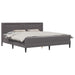 Cadru de pat cu saltea Gri 200 x 200 cm Piele artificială - WALTI WALTI