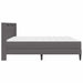 Cadru de pat cu saltea Gri 200 x 200 cm Piele artificială - WALTI WALTI