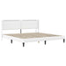 Cadru de pat cu saltea Alb 200 x 200 cm Piele artificială - WALTI WALTI