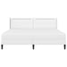 Cadru de pat cu saltea Alb 200 x 200 cm Piele artificială - WALTI WALTI