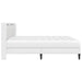 Cadru de pat cu saltea Alb 200 x 200 cm Piele artificială - WALTI WALTI
