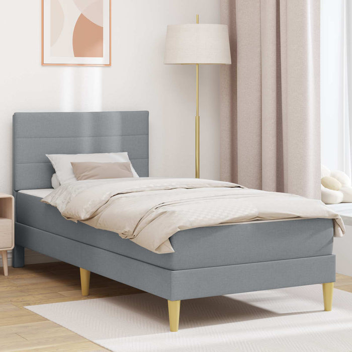 Cadru de pat Gri deschis 80 x 200 cm Poliester - WALTI WALTI