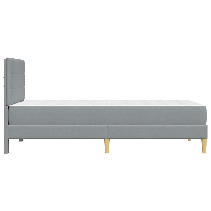 Cadru de pat Gri deschis 80 x 200 cm Poliester - WALTI WALTI