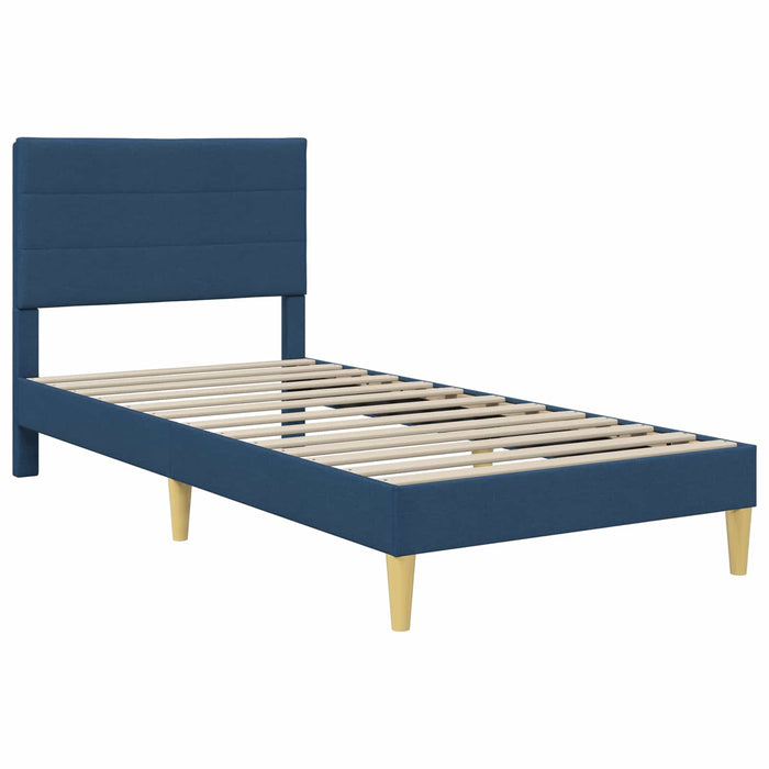 Cadru de pat albastru 100 x 200 cm Poliester - WALTI WALTI