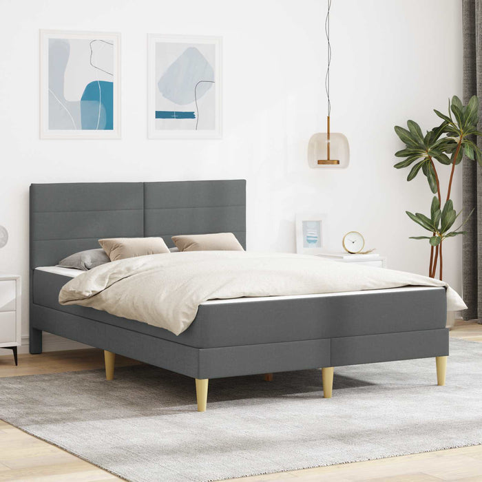 Cadru de pat Gri închis 120 x 190 cm Poliester - WALTI WALTI