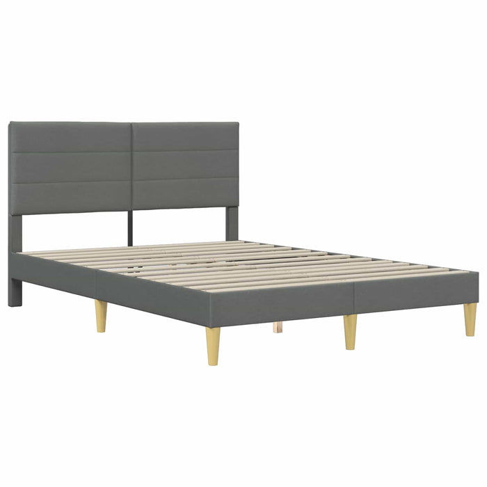 Cadru de pat Gri închis 120 x 190 cm Poliester - WALTI WALTI