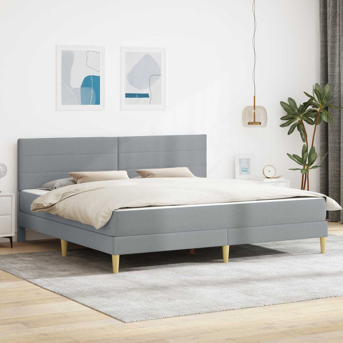 Cadru de pat Gri deschis 180 x 200 cm Poliester - WALTI WALTI