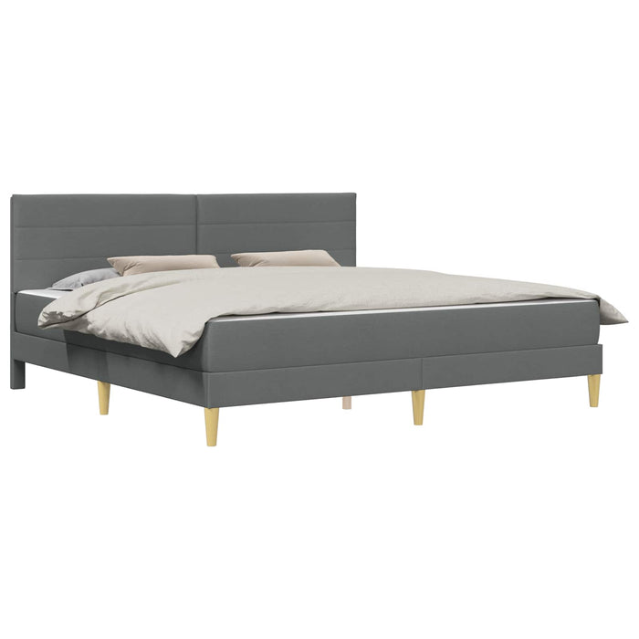 Cadru de pat Gri închis 200 x 200 cm Poliester - WALTI WALTI