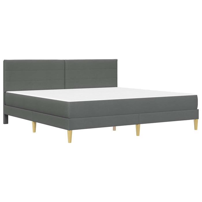 Cadru de pat Gri închis 200 x 200 cm Poliester - WALTI WALTI