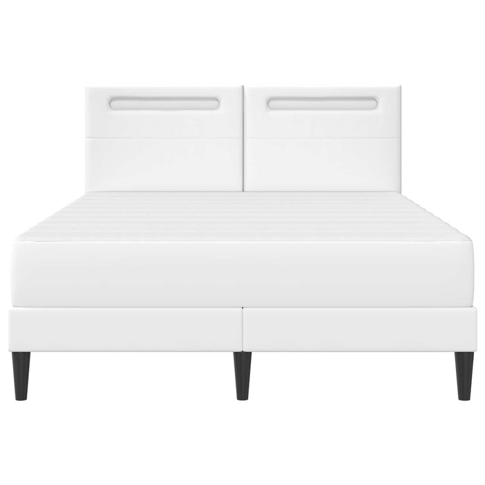 Cadru de pat cu benzi LED cu headboard 2 pcs Piele artificială - WALTI WALTI