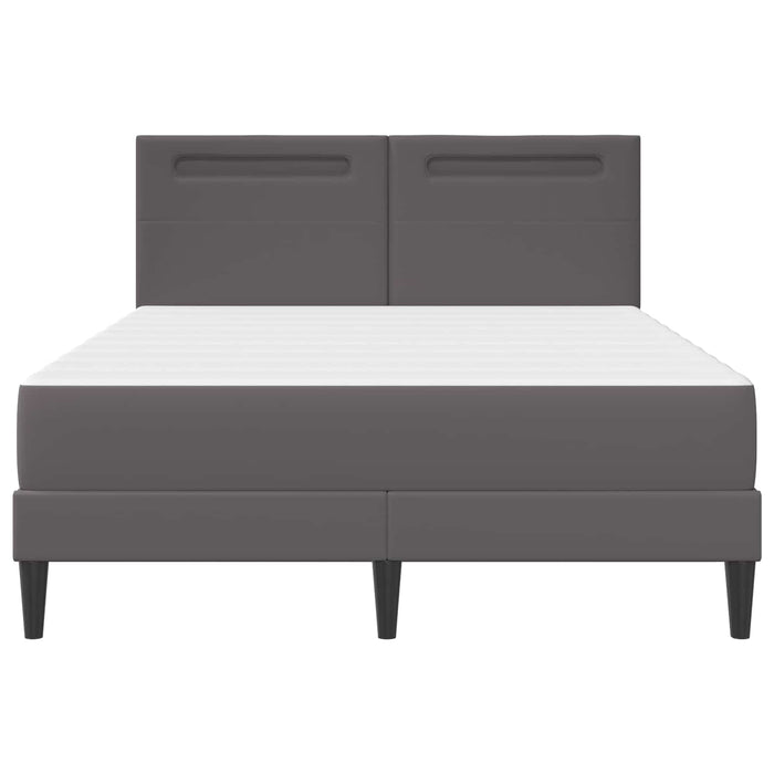 Cadru de pat cu benzi LED Gri 120 x 200 cm Piele artificială - WALTI WALTI