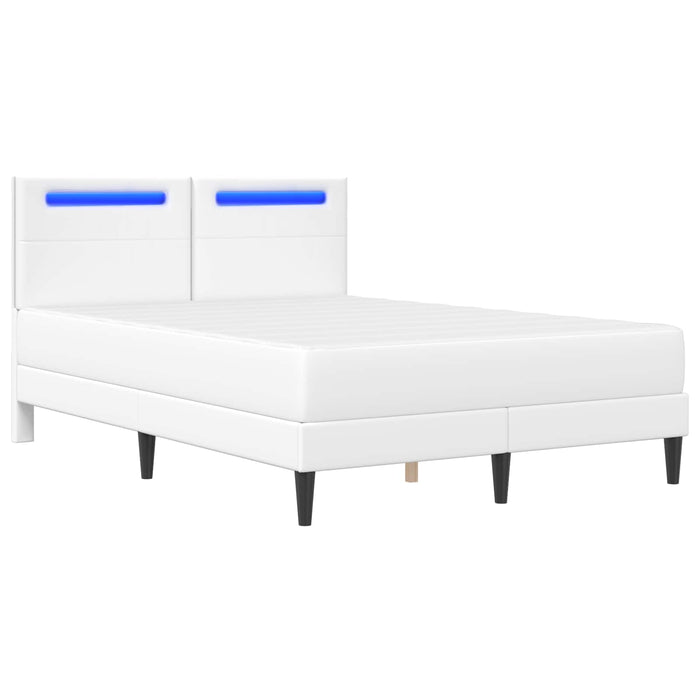 Cadru de pat cu benzi LED Alb 120 x 200 cm Piele artificială - WALTI WALTI