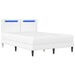 Cadru de pat cu benzi LED Alb 140 x 190 cm Piele artificială - WALTI WALTI