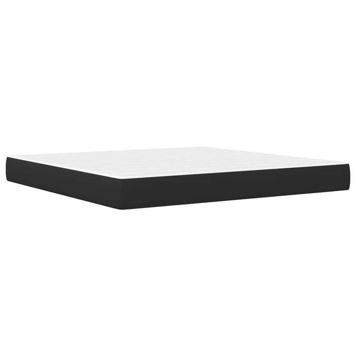 Cadru de pat cu benzi LED Negru 180 x 200 cm Piele artificială WALTI