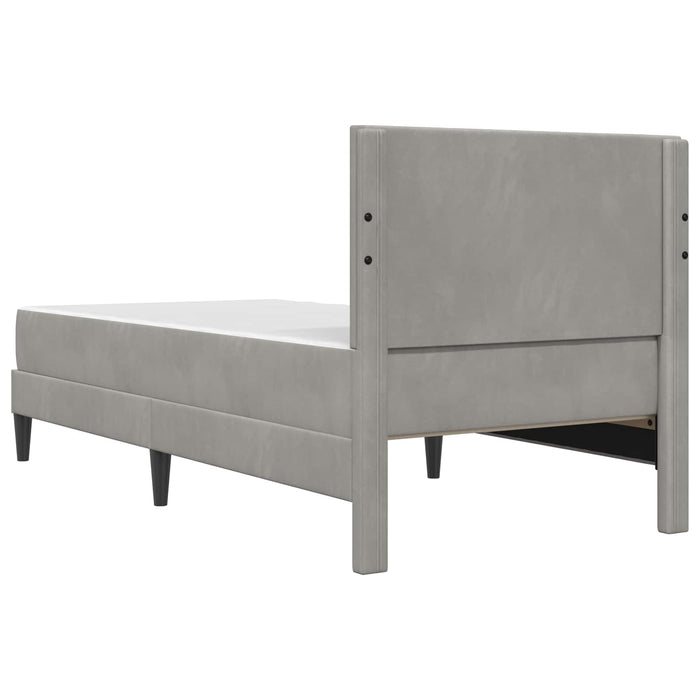 Cadru de pat cu saltea Gri deschis 80 x 200 cm Catifea - WALTI WALTI