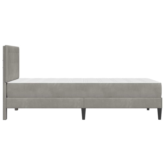 Cadru de pat cu saltea Gri deschis 80 x 200 cm Catifea - WALTI WALTI