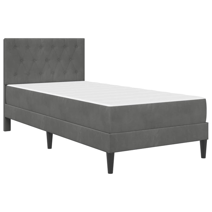 Cadru de pat cu saltea Gri închis 80 x 200 cm Catifea - WALTI WALTI