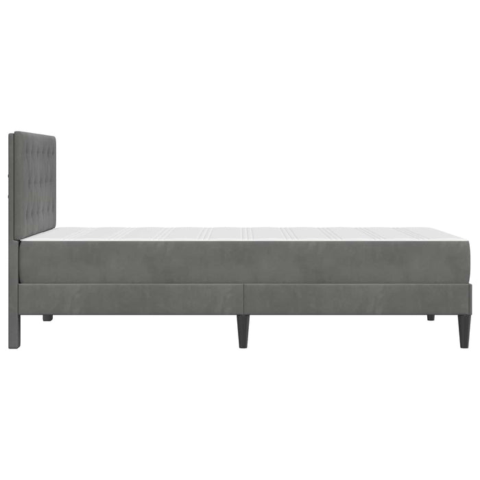 Cadru de pat cu saltea Gri închis 80 x 200 cm Catifea - WALTI WALTI