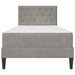 Cadru de pat cu saltea Gri deschis 90 x 190 cm Catifea - WALTI WALTI