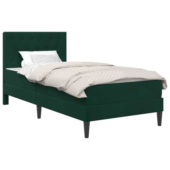 Cadru de pat cu saltea Verde închis 90 x 190 cm Catifea - WALTI WALTI