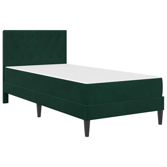 Cadru de pat cu saltea Verde închis 90 x 190 cm Catifea - WALTI WALTI